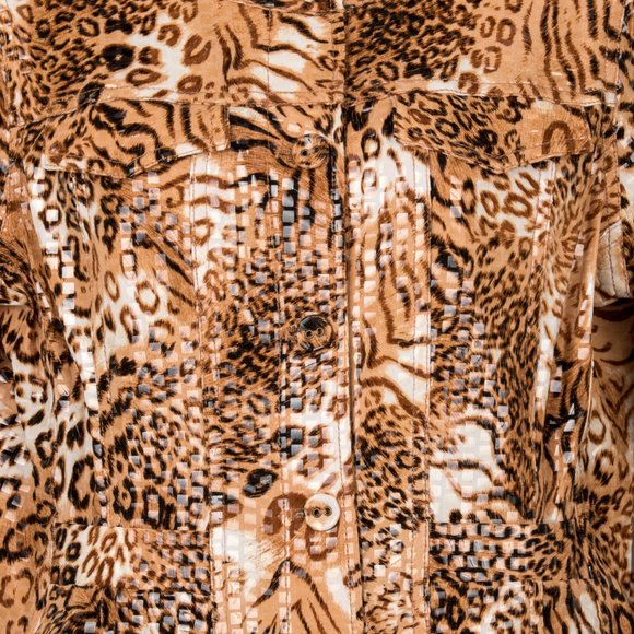 Ruby Rd. Shiny Leopard Design Jacket - NWT - Picture 2 of 5